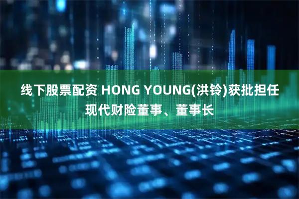 线下股票配资 HONG YOUNG(洪铃)获批担任现代财险董事、董事长